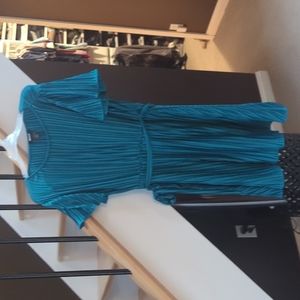 DKNY Blue Pleated Dress